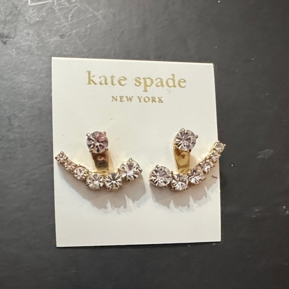 Kate Spade Gold and Silver Crystal Earrings